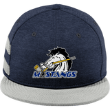 Mid-State Mustangs New Era Shadow Heather Striped Flat Bill Snapback Cap